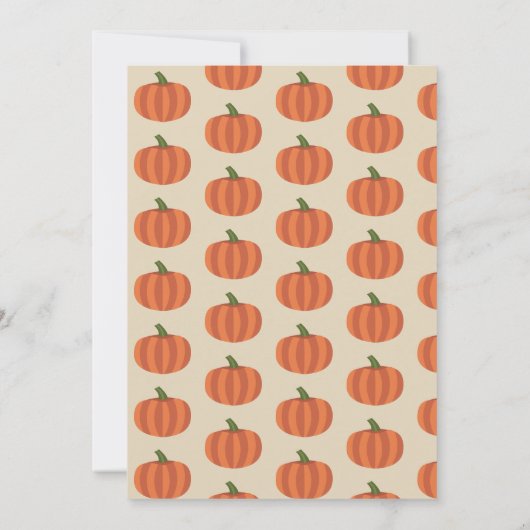 Onze kleine pompoen wordt een Herfst verjaardag Kaart (Achterkant)