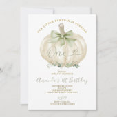 Onze kleine pompoen wordt een pompoenverjaardag kaart (Voorkant)