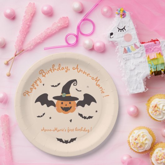 Onze kleine pompoen wordt één verjaardag papieren bordje (Feest)