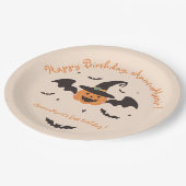 Onze kleine pompoen wordt één verjaardag papieren bordje (Gekanteld)