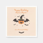 Onze kleine pompoen wordt één verjaardag servet (Voorkant)