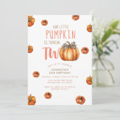 Onze kleine pompoen wordt twee kaart (Staand voorkant)