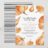 Onze kleine pompoen zijn onderweg naar het Baby sh Kaart (Voorkant / Achterkant)