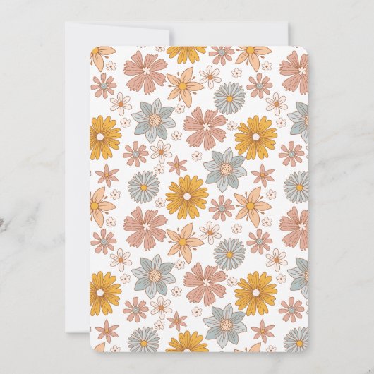 Onze kleine pompoenblauw Daisy 1e verjaardag Kaart (Achterkant)