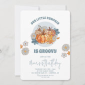 Onze kleine pompoenblauw Daisy 1e verjaardag Kaart (Voorkant)