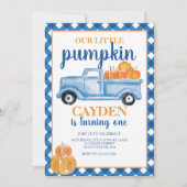 Onze kleine pompoenblauwe Herfst Birthday Kaart (Voorkant)