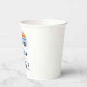 Onze kleine pompoenblauwe truck eerste verjaardag papieren bekers (Links)