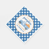 Onze Kleine Pompoenen blauwe vrachtwagen tweeling  Servet (Hoek)