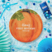 Onze kleine pompoenen Eerste verjaardag pompoenen Papieren Bordje (Feest)