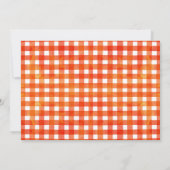 Onze kleine pompoentrekker 1e verjaardag Uitnodigi Kaart (Achterkant)