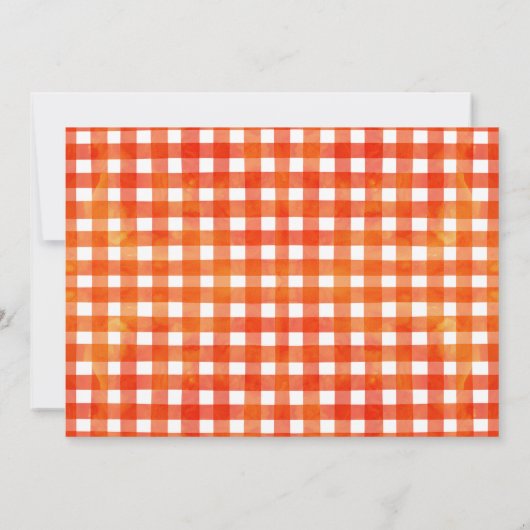 Onze kleine pompoentrekker 1e verjaardag Uitnodigi Kaart (Achterkant)