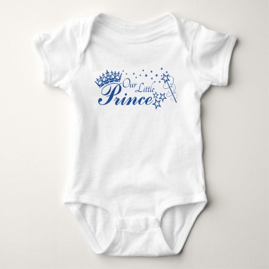 Onze Kleine Prijs met kroon en sterren baby creepe Romper (Voorkant)