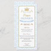 Onze kleine Prince Blue Baby shower verjaardagsmen Programmakaart (Voorkant / Achterkant)