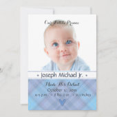 Onze kleine prins Baby Jongen Aankondiging (Voorkant)