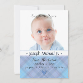 Onze kleine prins Baby Jongen Aankondiging