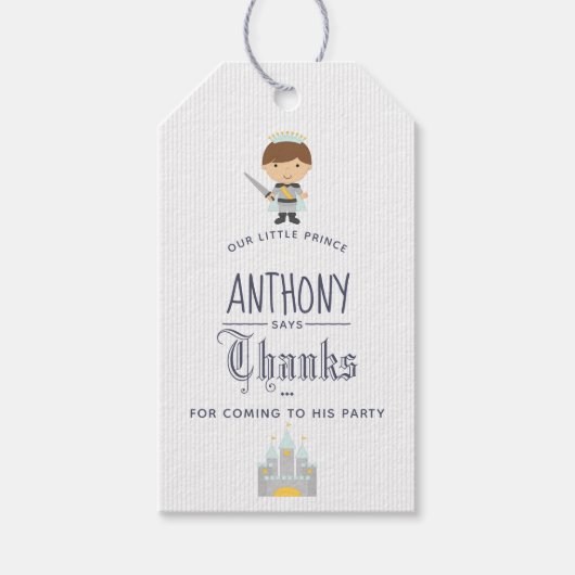 Onze kleine prins Birthday Party Guest Favor Cadeaulabel (Voorkant)