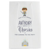 Onze kleine prins Birthday Party Guest Favor Medium Cadeauzakje (Voorkant)