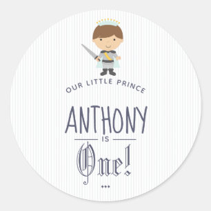 Onze Kleine Prins Jongens Verjaardagsfeestje Ronde Sticker