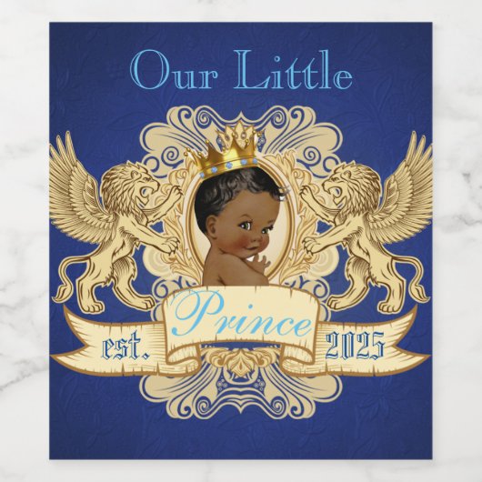 Onze kleine prins| Royal African Prince Elegant Wijn Etiket (Enkel label)