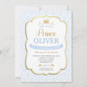 Onze kleine prins verjaardag uitnodiging jongen bl (Voorkant)