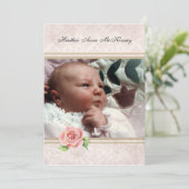 Onze kleine prinses Baby Girl geboorteaankondiging Aankondiging (Staand voorkant)