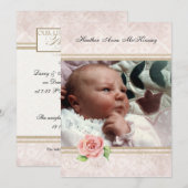 Onze kleine prinses Baby Girl geboorteaankondiging Aankondiging (Voorkant / Achterkant)