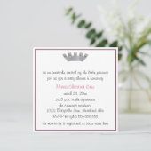 Onze kleine prinses Baby shower uitnodiging (Staand voorkant)