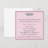 Onze kleine Prinses Baby shower Uitnodiging (Roze) (Voorkant / Achterkant)