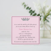 Onze kleine Prinses Baby shower Uitnodiging (Roze) (Staand voorkant)
