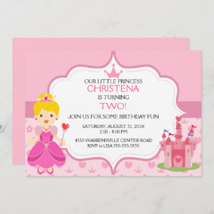 Onze kleine prinses Birthday Party Invitation (BL) Kaart