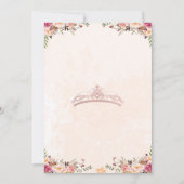 Onze kleine prinses Birthday uitnodiging (Achterkant)