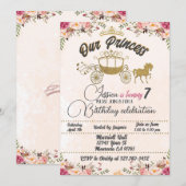 Onze kleine prinses Birthday uitnodiging (Voorkant / Achterkant)