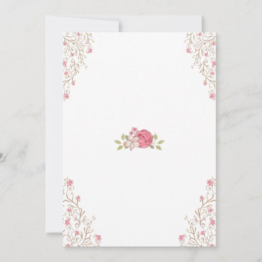 Onze kleine prinses eerste verjaardag kaart (Achterkant)