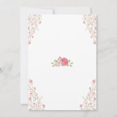 Onze kleine prinses eerste verjaardag roze uitnodi kaart (Achterkant)