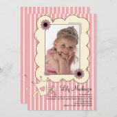 Onze kleine prinses Foto Birthday Uitnodiging (Voorkant / Achterkant)