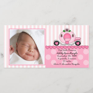 Onze Kleine Prinses Foto Geboorteaankondiging Aankondiging
