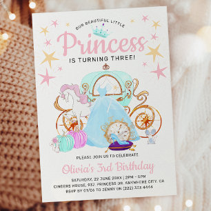 Onze kleine prinses Girls Birthday Party Kaart