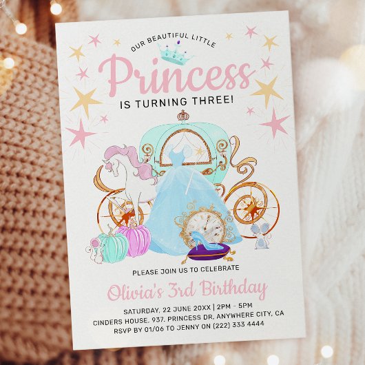 Onze kleine prinses Girls Birthday Party Kaart