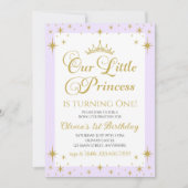 Onze Kleine Prinses Koninklijke Gouden en Blauwe V Kaart (Voorkant)