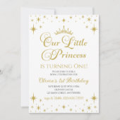 Onze Kleine Prinses Koninklijke Gouden en Blauwe V Kaart (Voorkant)