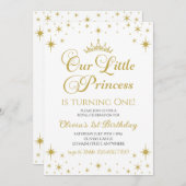 Onze Kleine Prinses Koninklijke Gouden en Blauwe V Kaart (Voorkant / Achterkant)