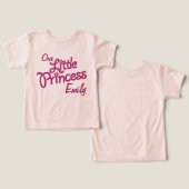 Onze kleine prinses noemde meisjes peuter-t-shirt (Ontwerp Voorkant & Achterkant)