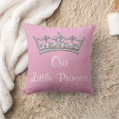 Onze kleine prinses of roze gepersonaliseerde pilo kussen (Deken)
