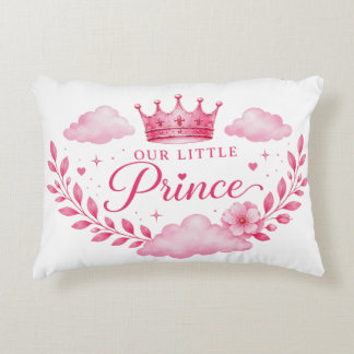 Onze Kleine Prinses Roze Kroon Baby Meisje Accent Kussen
