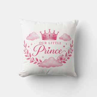 Onze Kleine Prinses Roze Kroon Baby Meisje Kussen
