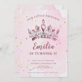 Onze Kleine Prinses Tiara Verjaardag Kaart (Voorkant / Achterkant)