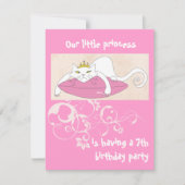 Onze kleine prinses verjaardagsfeest uitnodiging (Voorkant)