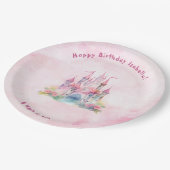 Onze kleine prinses wordt één verjaardag papieren bordje (Gekanteld)