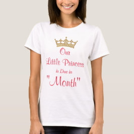 Onze kleine prinsesmoederschap begint met een verv t-shirt