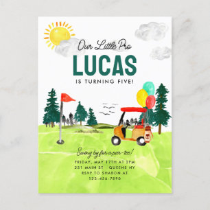 Onze kleine Pro Swing Par-t-shirt Kinder golfverja Briefkaart